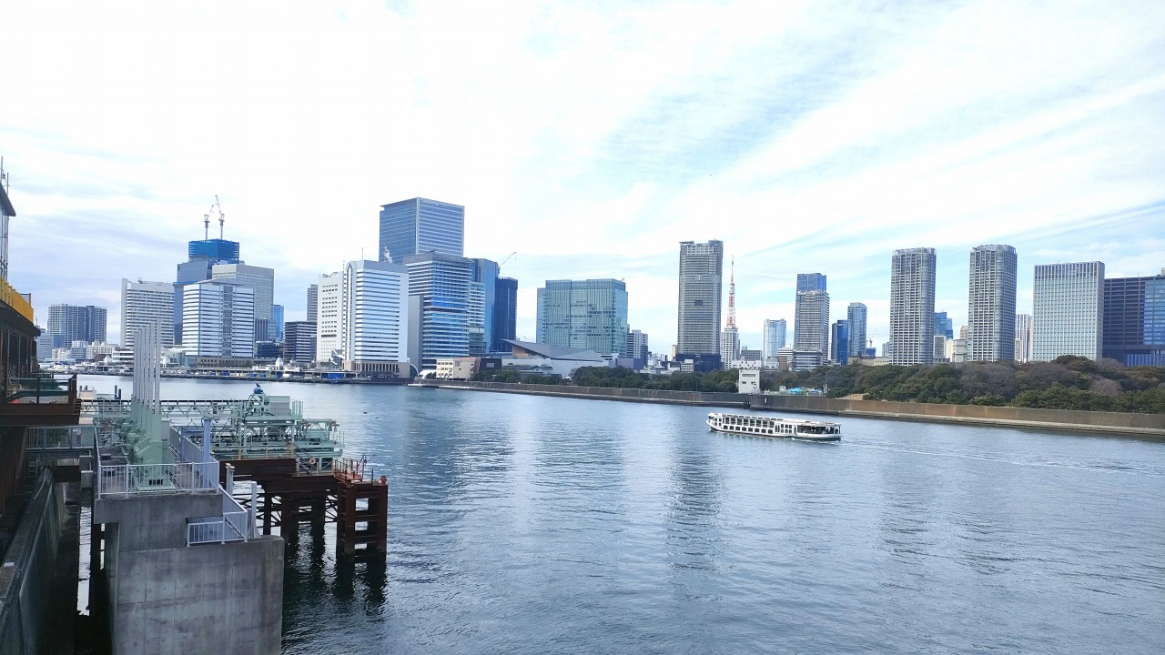 築地大橋からの風景