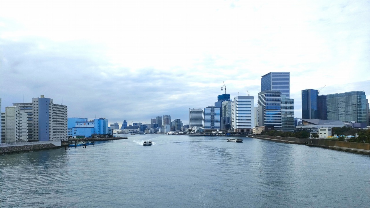 築地大橋からの風景