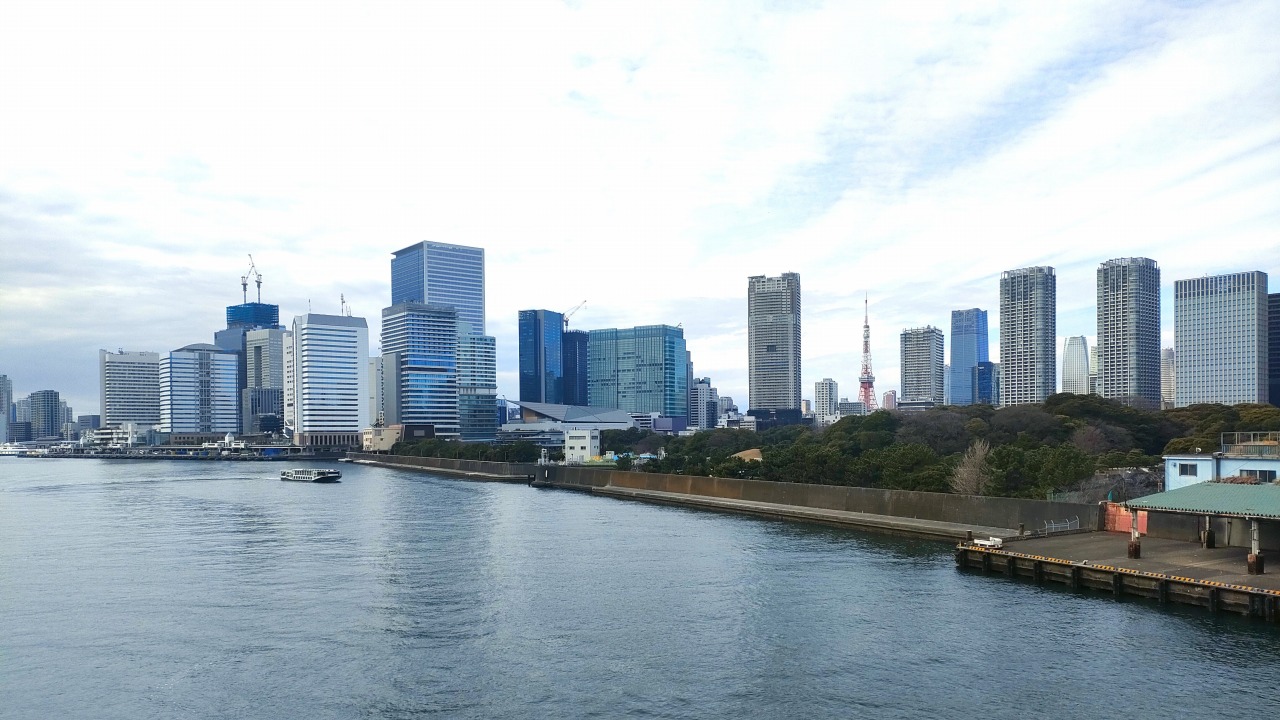 築地大橋からの風景