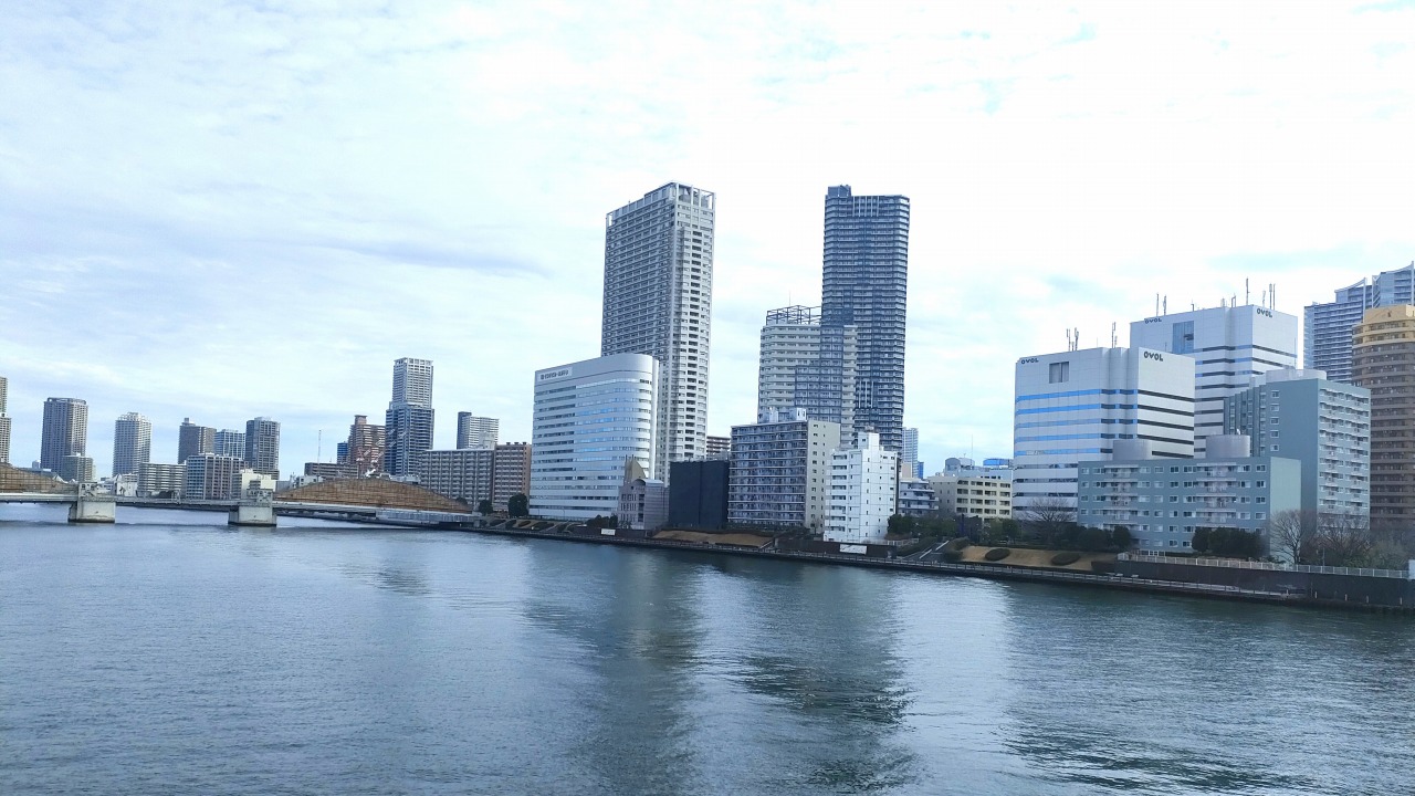 築地大橋からの風景