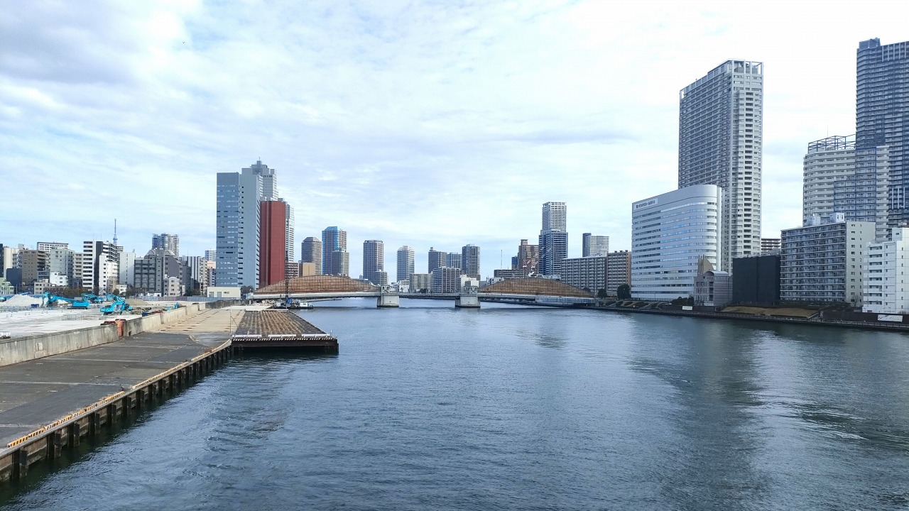 築地大橋からの風景