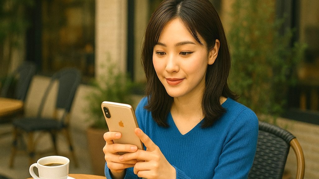 スマホを使っている