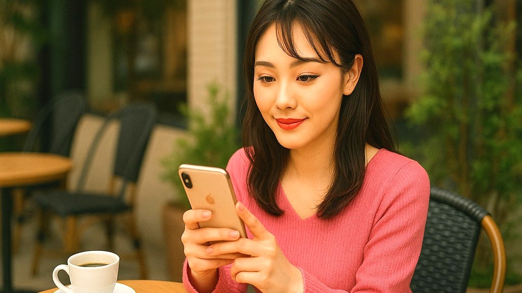 スマホを使っている