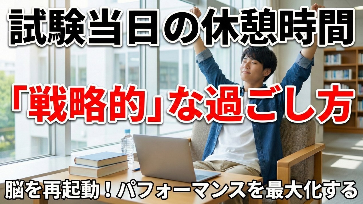 試験当日の休憩時間を最適化する！