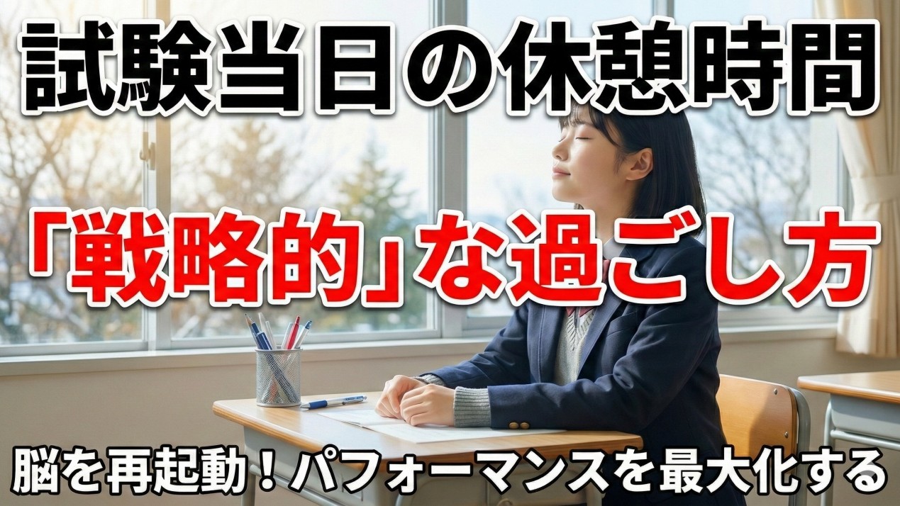 試験当日の休憩時間を最適化する！