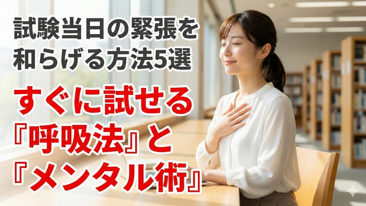 試験当日の緊張を和らげる方法