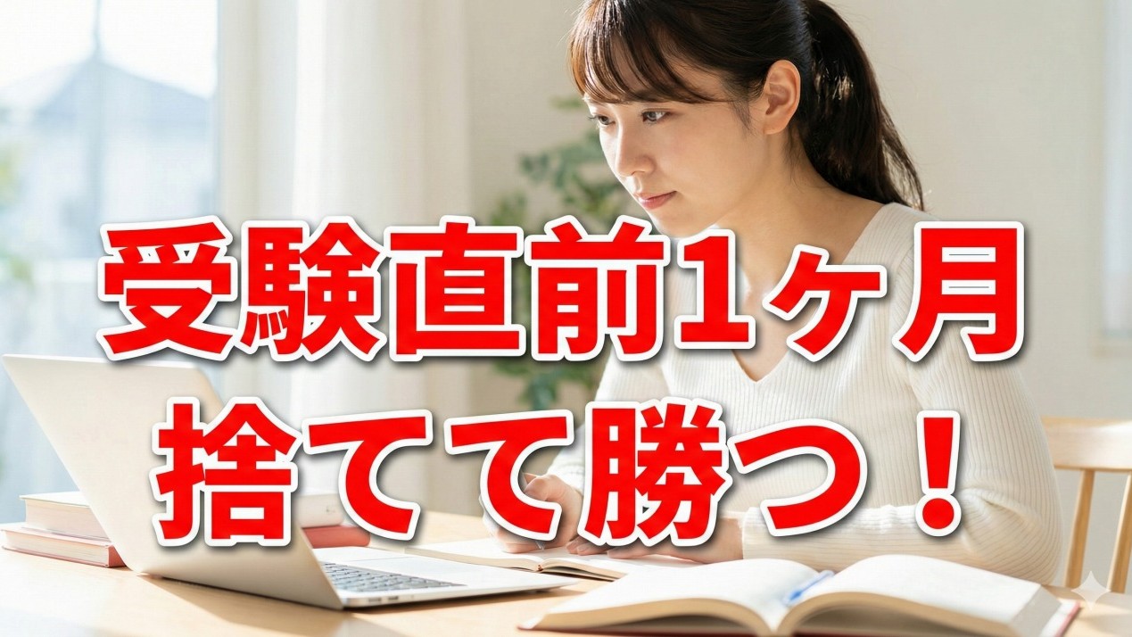 受験直前1ヶ月は「捨てて勝つ」！