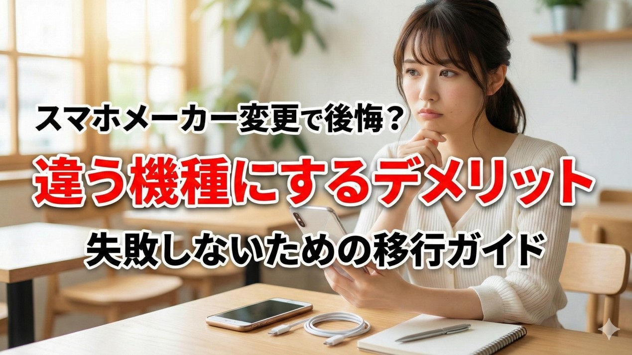 スマホのメーカー変更で後悔？違う機種にするデメリット