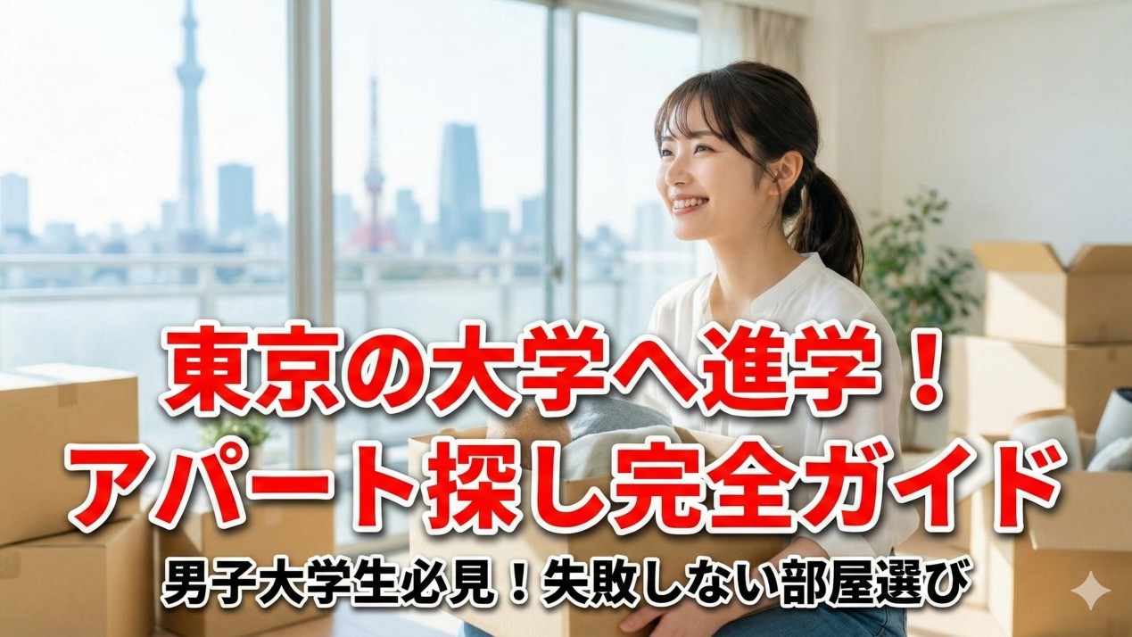 男子大学生向けアパートの探し方