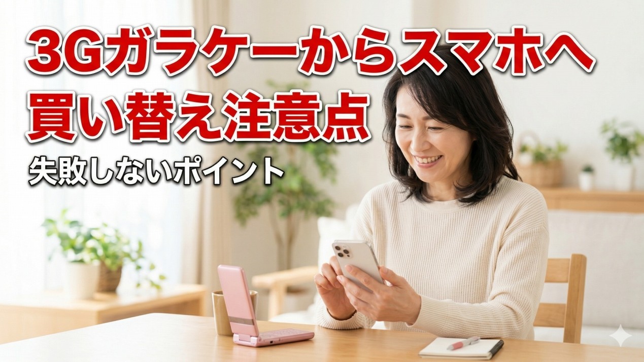 3Gガラケーからスマホへの買い替え