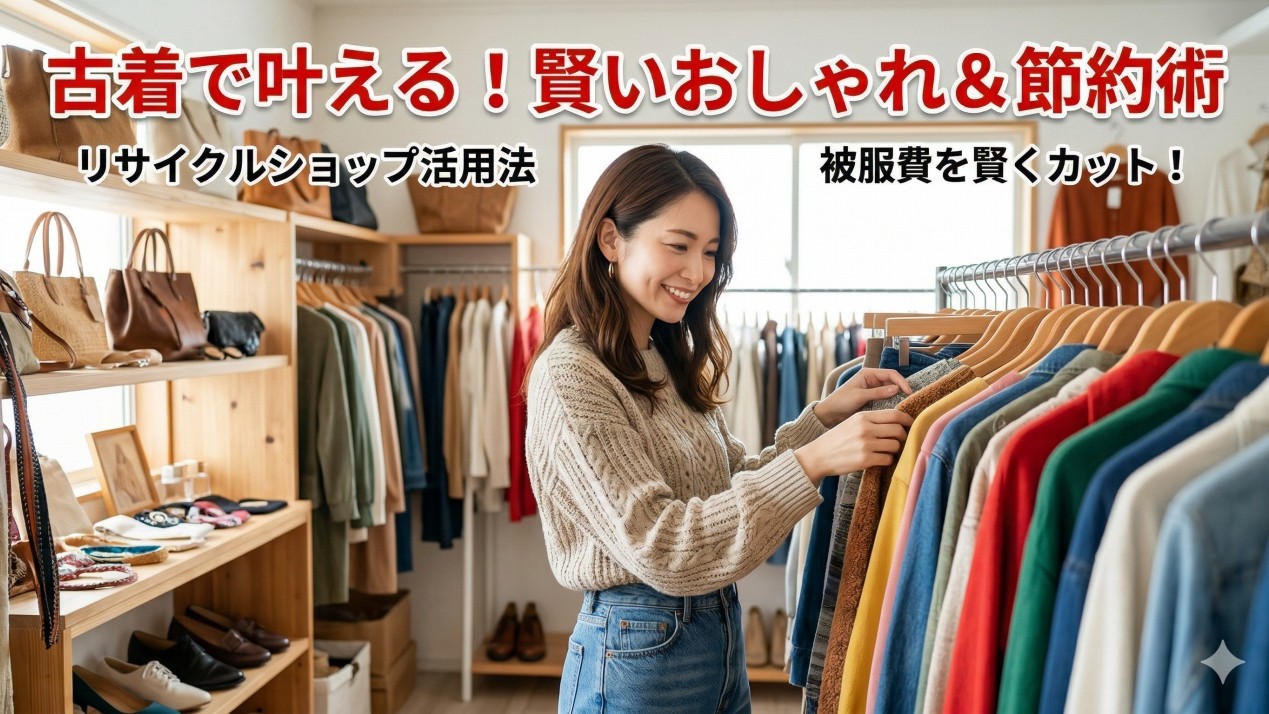 古着やリサイクルショップを利用して被服費を節約！賢いおしゃれ術